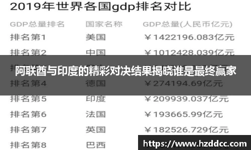 阿联酋与印度的精彩对决结果揭晓谁是最终赢家